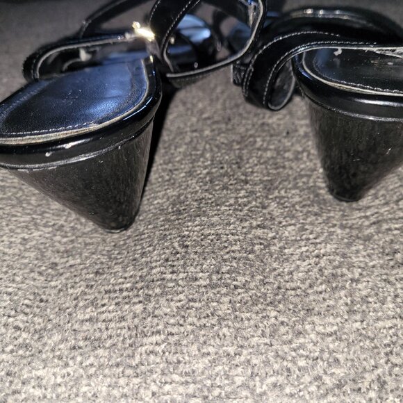 COPY - Calvin Klein Black Wedge Strappy Sandals 2.5" Heel - Picture 9 of 12